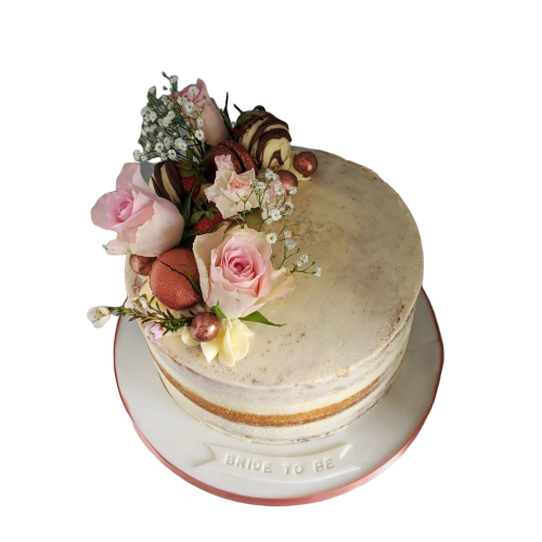 Half Dressed Flower Cake